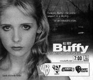 "Tonight, Buffy's the prime suspect in a slaying... of an innocent man."