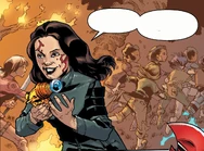 Faith receives her own ray gun.