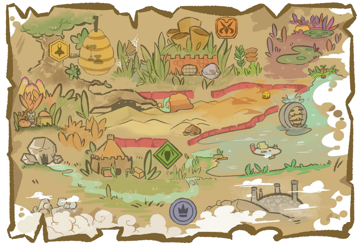 Map bugs. Bug Fables Фандом. Фэйбл карта. Bug Fables Map. Fables родные земли карта.