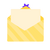 Envelope Gold Opened sticker