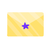 Envelope Gold sticker