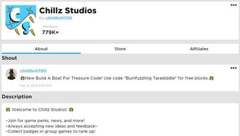 Chillz Studios Build A Boat For Treasure Wiki Fandom - create roblox group for.free