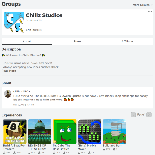 Chillz Studios  Roblox Group - Rolimon's