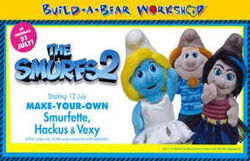 vexy and smurfette build a bear