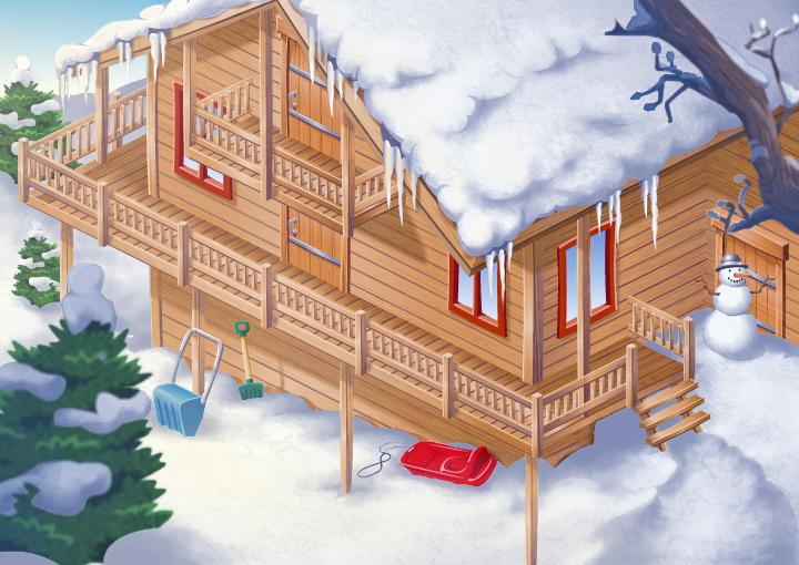 Winter Ski Lodge House Party