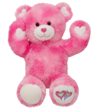 16 Build A Bear Pink Endless Hearts Super Soft Plush Stuffed Teddy