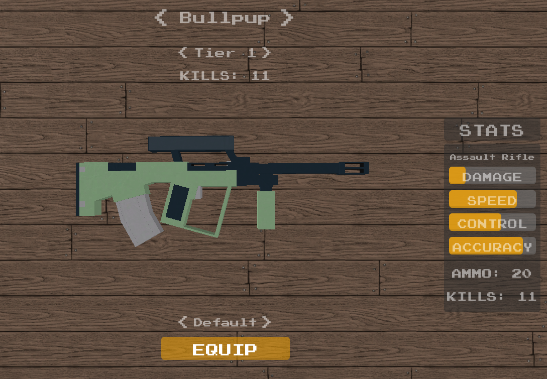 Tier 1 Bullpup Bullet Hell Wiki Fandom - roblox bullet hell wiki