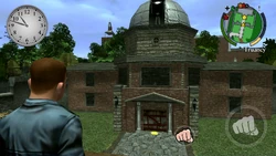 Jimmy standing in the front of the Observatory.