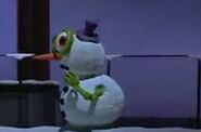 Bumpy as the top half of the snowman