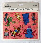 1995 Bump in the Night Hallmark Stickers Stick-R-Treats