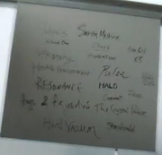 Halo names whiteboard