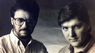 Michael Salvatori and Marty in the early days of their career.