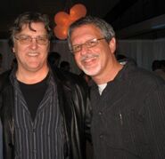 Michael (right) with his longtime composing partner, Marty O'Donnell.