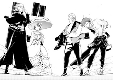 Guild members arriving at Yokohama (manga)