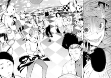 Lucy transports Tanizaki, Atsushi, and others to Anne's Room (manga)