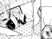 Atsushi and Kunikida attend to a rejected Katai