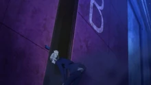 Higuchi infiltrates the warehouse.