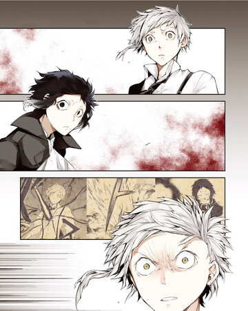 Chapter 34 Bungo Stray Dogs Wiki Fandom The collab features bungo characters in formal wear, special merchan with these illustrations and collab food menus. chapter 34 bungo stray dogs wiki fandom