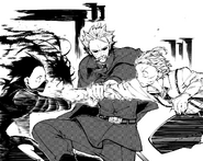 Fukuchi uses Atsushi's fist to attack Akutagawa