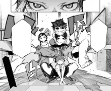 Akutagawa surrounded by the orphans (BEAST manga)