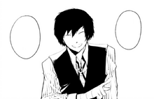 Dazai asking Atsushi for help to catch the tiger.