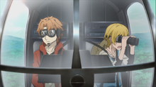 Tanizaki and Kenji monitoring the outside of enemy's hideout