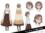 Louisa May Alcott Anime Character Design