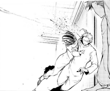 Yosano saves Kunikida (manga)