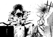 Akutagawa attacks Atsushi using Rashōmon Early Blooming Sakura