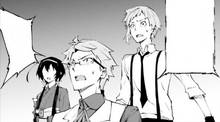 Kunikida, Kyoka, and Atsushi after hearing that Dazai is with the mastermind (DEAD APPLE)