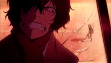 Dazai spots Kunikida battling an ability user.