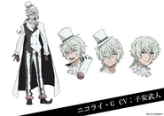 Nikolai Gogol Anime Character Design