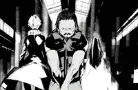 Atsushi and Kyoka leave behind the platoon leader (BEAST manga)