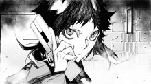 Akutagawa notices Atsushi enter the cafe (BEAST manga)