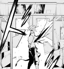 Atsushi bleeds after Demon Snow's attack (manga)