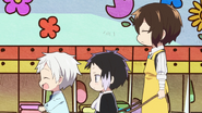 Akutagawa chugs along with Dazai and Atsushi