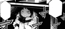 Akutagawa hides from Yosano (BEAST manga)