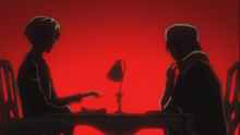 Ace and Fyodor playing a card game
