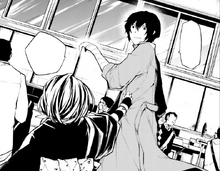 Kyōka stops Dazai (manga)