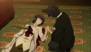 Yosano telling Ranpo she didn't catch the killer