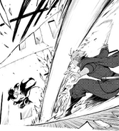 Atsushi saves Akutagawa from Fukuchi's attack