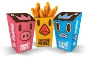Concept design for fish and pork fries.