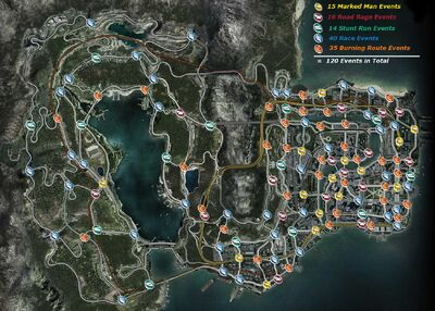 Burnout Paradise Event Map