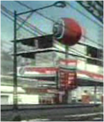 Balloon-signed Gas Station