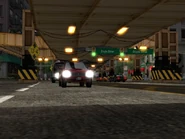 Burnout3-Downtown doyledrive.jpg (59 KB) A view of a typical street in Downtown. Note the pillars supporting the railroad tracks, a takedown there can score the "Pillar Driller" Signature Takedown.