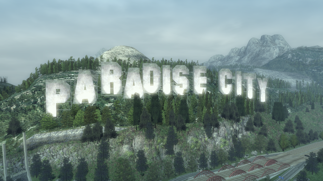 Paradise City Sign, Burnout Wiki