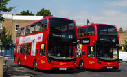 Two Enviro 400 MMCs on route 88 standing at Clapham Common