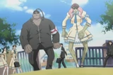 Tai and Shi poorly disguised as students.
