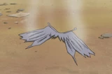 Dr. Butterfly reduced to nothing but his mustache as he dies.