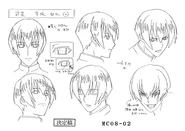 Shusui facial expression lineart